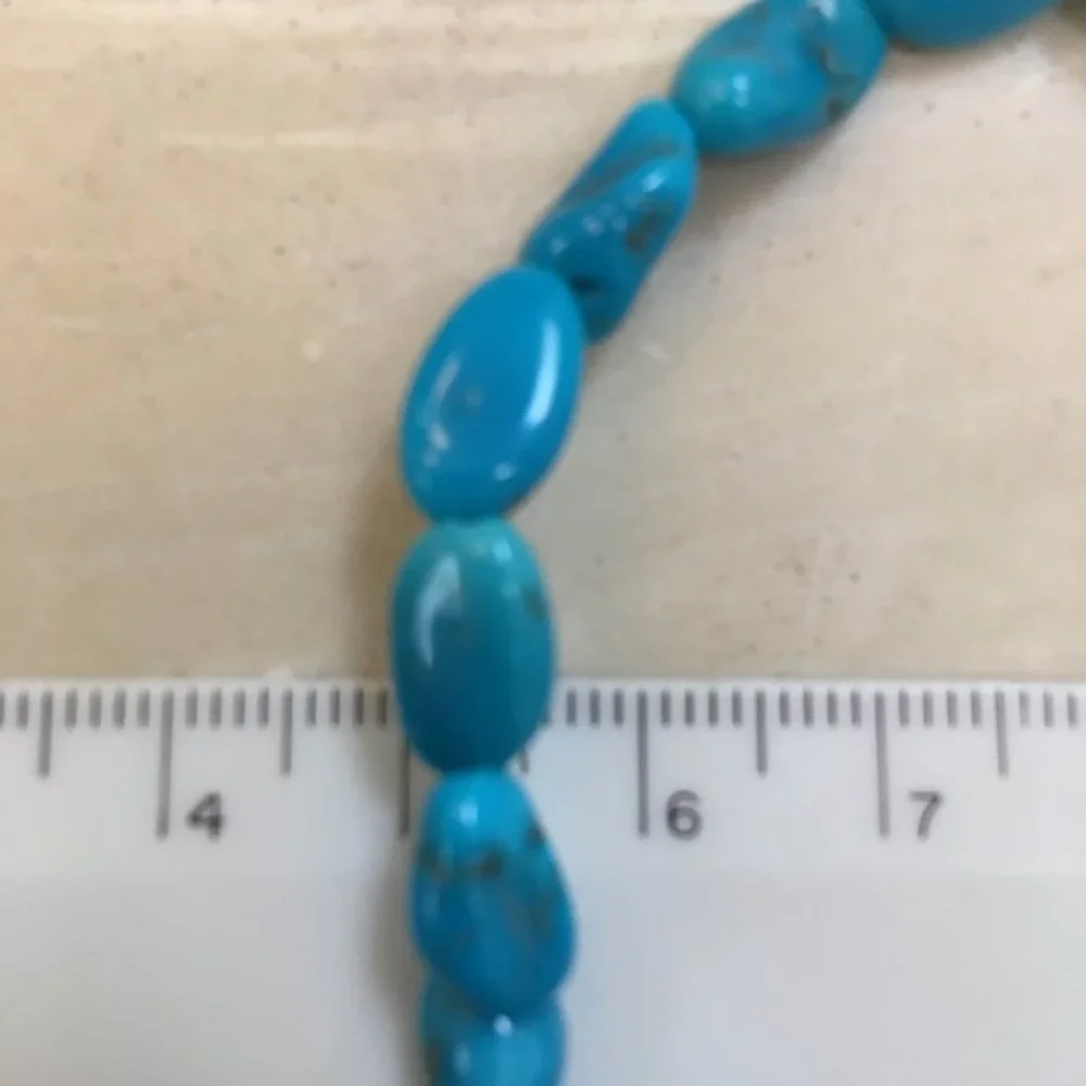 NWT Sleeping Beauty Turquoise 6 mm Bead Necklace from Saks 17.5 inch length